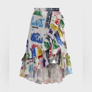 L' ARC DE Libertine' New Summer Ruffled Skirt Size XS $1,950.00
